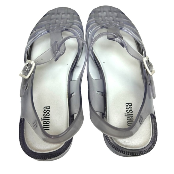 Melissa - Women’s ‘Possession' Jelly Fisherman Flat Sandals - Clear, Size 8 US - Picture 10 of 16